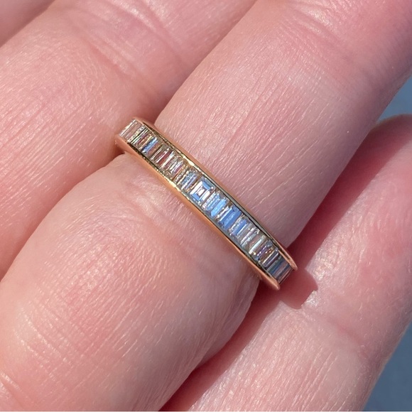 GORGEOUS Estate Ring Wedding Band Diamond Gold 14K Vintage - Picture 6 of 9